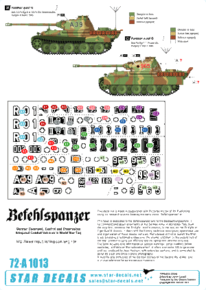 Star Decals 72-A1013 Befehlspanzer # 4. German Command 1/72 – image 3