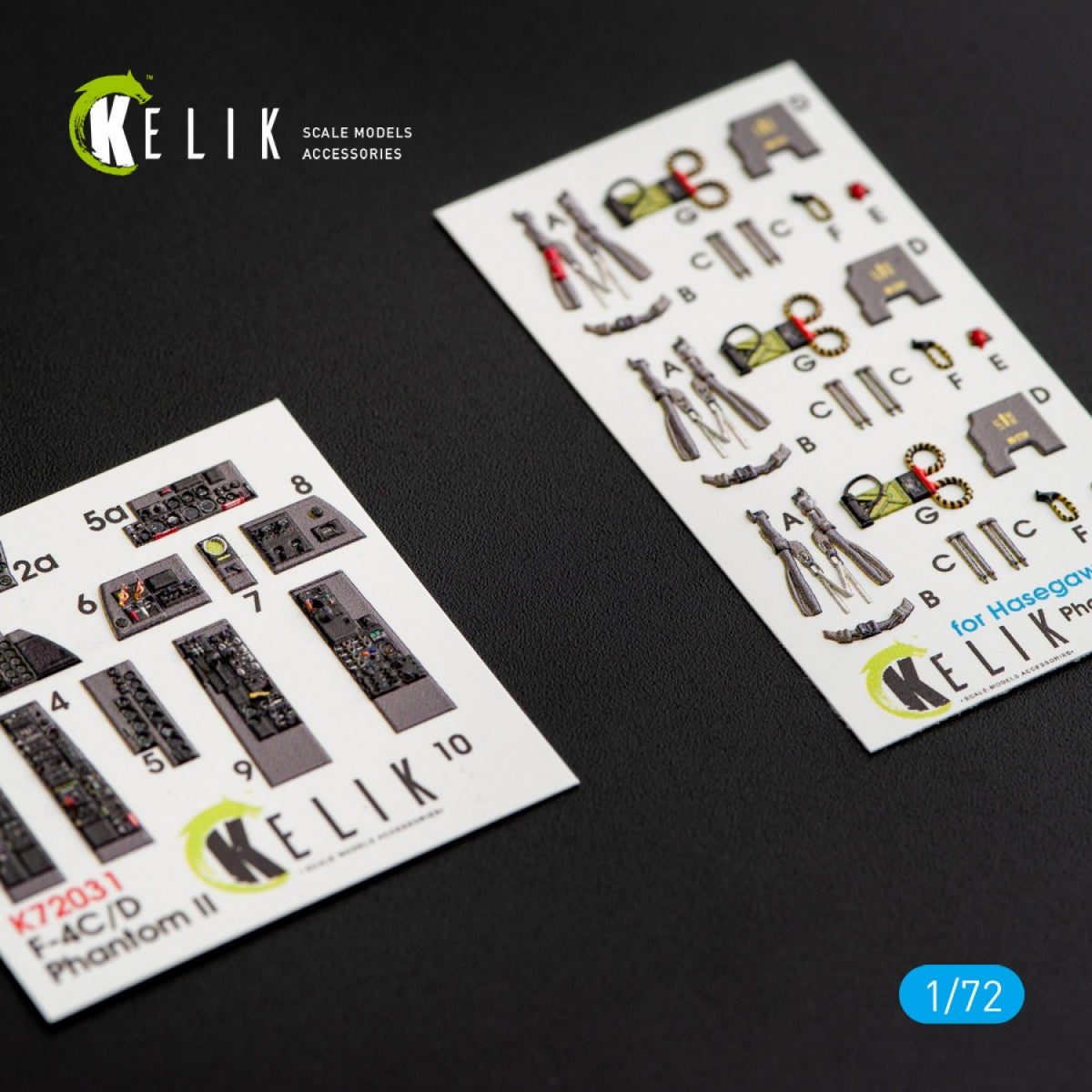KELIK K72031 F-4(C,D) &amp;quot;PHANTOM II&amp;quot; INTERIOR 3D DECALS FOR HASEGAWA KIT 1/72 – zdjęcie 2