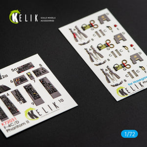 KELIK K72031 F-4(C,D) &amp;quot;PHANTOM II&amp;quot; INTERIOR 3D DECALS FOR HASEGAWA KIT 1/72 – zdjęcie 2