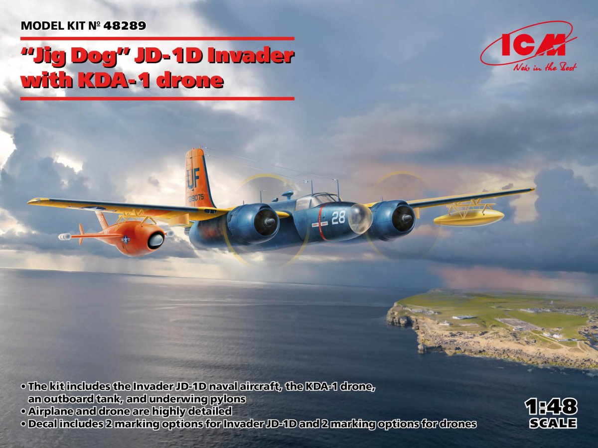 ICM 48289 Jig Dog JD-1D Invader with KDA-1 drone 1/48
