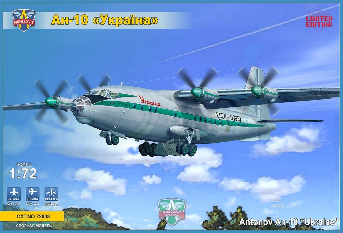 Modelsvit 72008 Antonov An-10 "Ukraine" 1/72