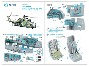 Quinta Studio QD48570 Mi-24A 3D-Printed &amp;amp; colored Interior on decal paper (Trumpeter) 1/48 – image 8