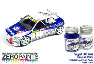 Zero Paints 1671 Peugeot 306 Maxi 1996 Rally Monte Carlo Blue/White Paint Set 2x30ml – zdjęcie 2