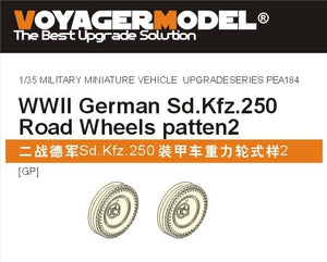 Voyager Model PEA184 WWII German Sd.Kfz.250 Road Wheels Patten 2 (For all) 1/35