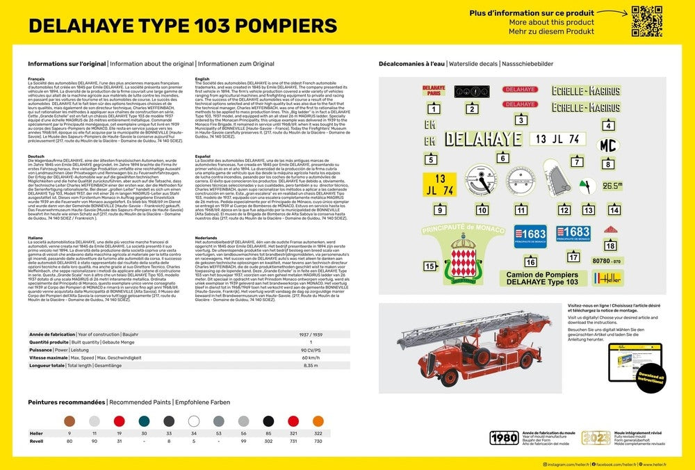 Heller 56780 Delahaye Type 103 Pompiers - Starter Kit 1/24 – image 3