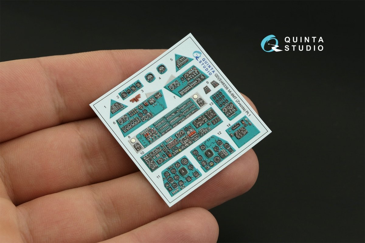 Quinta Studio QDS-48339 Mi-8MT 3D-Printed &amp;amp; coloured Interior on decal paper (Zvezda) (Small version) 1/48 – zdjęcie 2