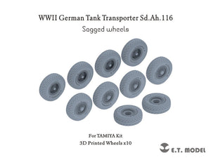 E.T. Model P35-123 WWII German Tank Transporter Sd.Ah.116 Sagged wheels For TAMIYA Kit 1/35