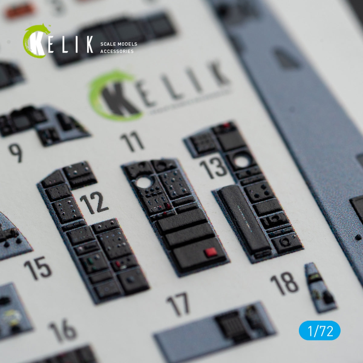 KELIK K72098 F-15E - interior 3D decals for GWH kit 1/72 – zdjęcie 7