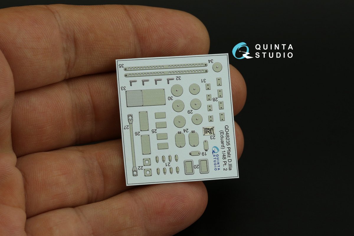 Quinta Studio QD48235 Pfalz D.IIIa 3D-Printed &amp;amp; colored Interior on decal paper (Eduard) 1/48 – image 5