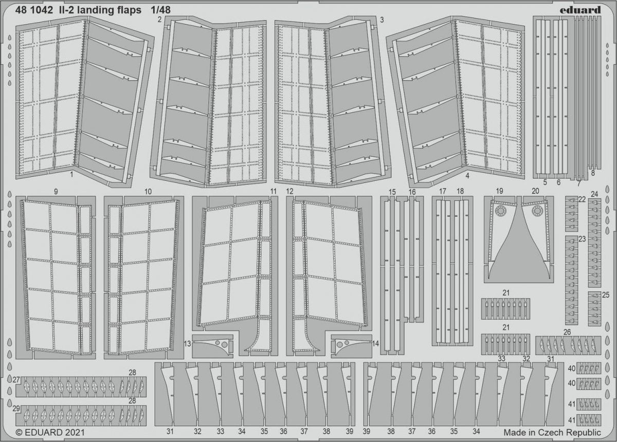 Eduard 481042 Volets d'atterrissage Il-2 ZVEZDA 1/48 