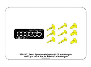 Aber 35L-171 Set of gun barrel tips for MG 08 x3 pcs. And barrel tips for MG 08/15 x 3 pcs. 1/35 – zdjęcie 9