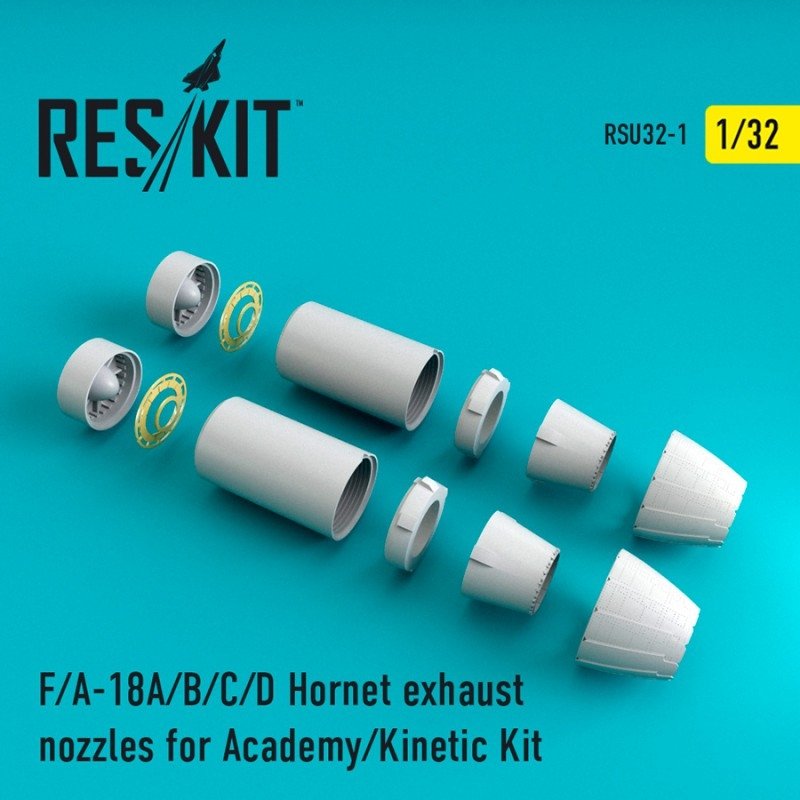 RESKIT RSU32-0001 F-18 Hornet exhaust nozzles for Academy/Kinetic Kit 1/32