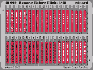 Eduard 49009 Remove Before Flight 1/48