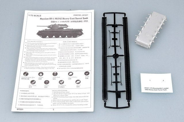 Trumpeter 07231 Russia KV-1 1942 Heavy Cast Turret Tank 1/72 – zdjęcie 3