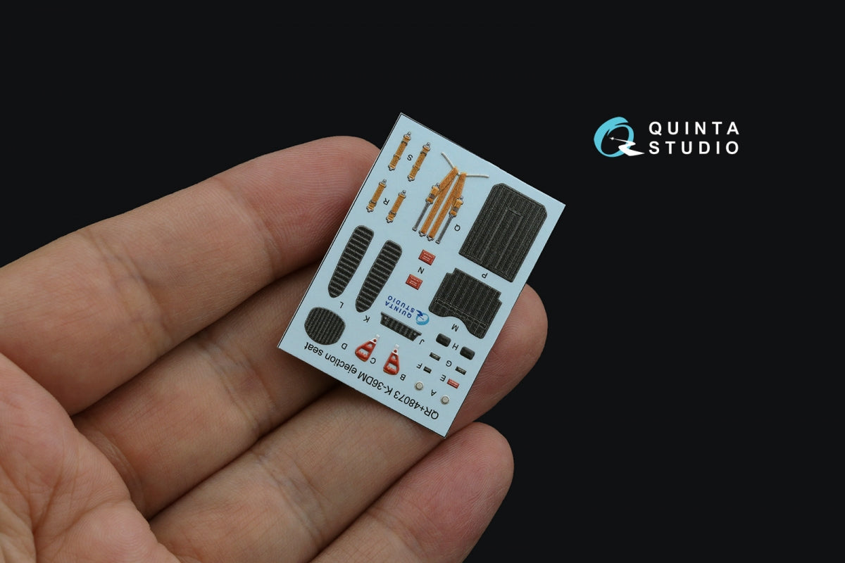 Quinta Studio QR+48073 K-36DM (initial release) ejection seat (for Su-17M3/M4/UM3/22, Su-24, MiG-29 9-12 Early aircraft) (All kits) 1/48 – zdjęcie 4
