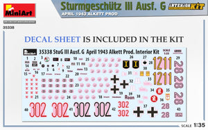 Mini Art 35338 Sturmgeschutz III Ausf. G APRIL 1943 ALKETT PROD. INTERIOR KIT 1/35 – image 2