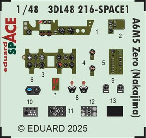 Eduard 3DL48216 A6M5 Zero (Nakajima) SPACE FINE MOLDS 1/48 – image 3