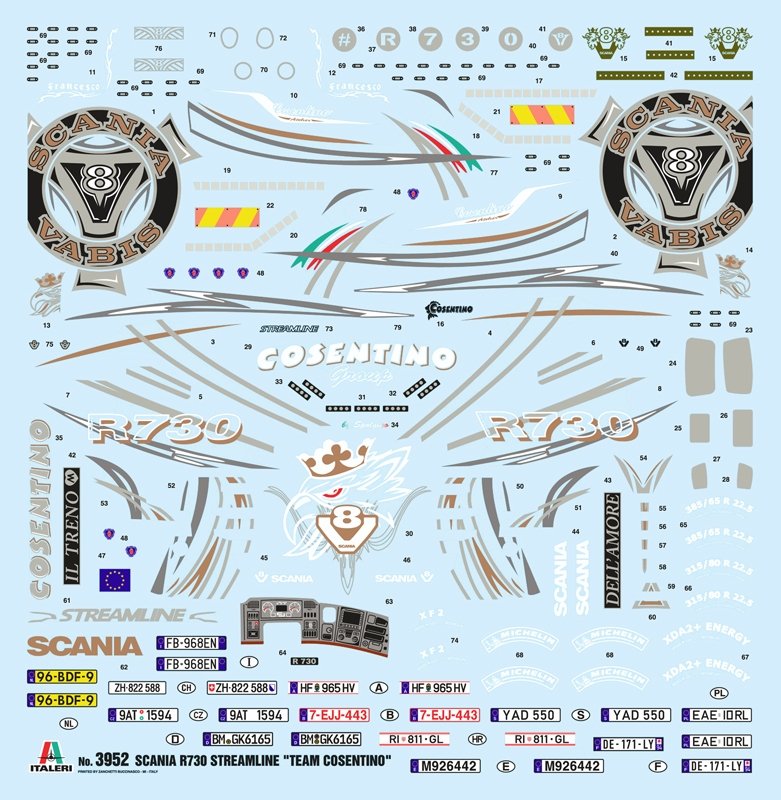 Italeri 3952 Scania R730 Streamline 4×2 Show Trucks 1/24 – image 7