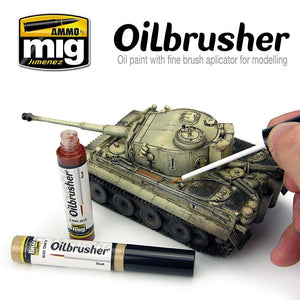 AMMO of Mig Jimenez 3500 Oilbrusher Black - farba olejna z pędzelkiem – zdjęcie 3