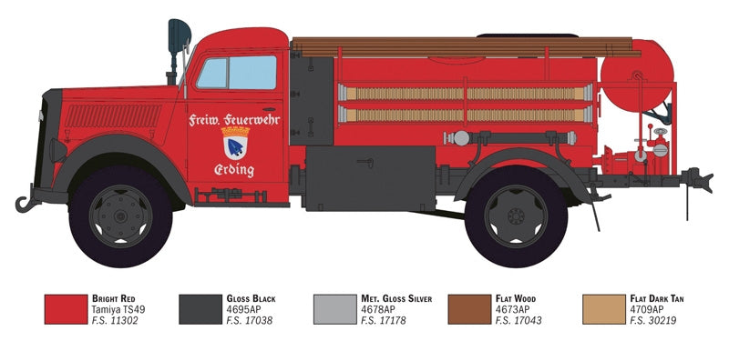 Italeri 3966 OPEL BLITZ FIRE TRUCK 1/24 – image 4