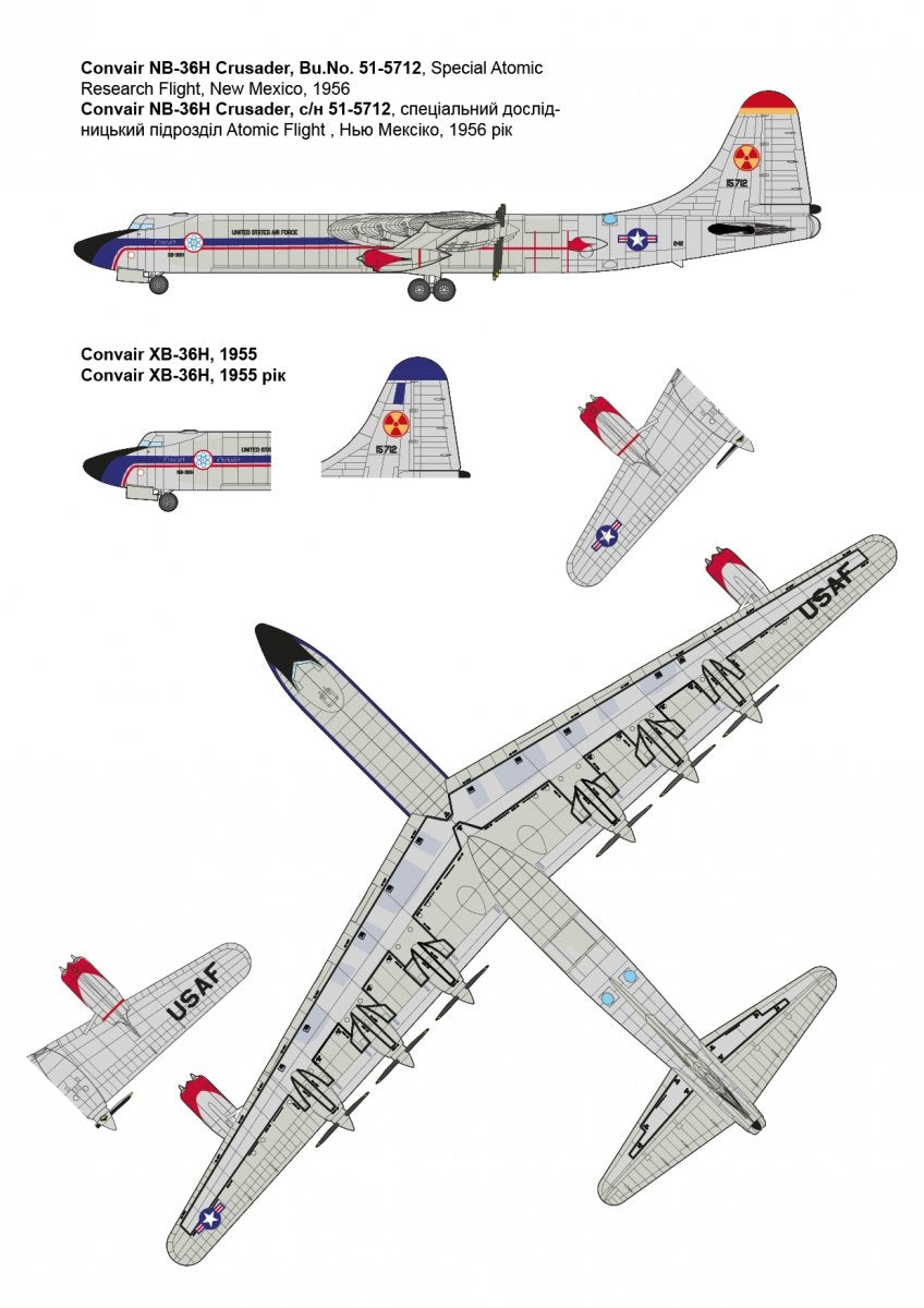 Roden 348 Convair NB/XB-36H Crusader 1/144 – zdjęcie 2