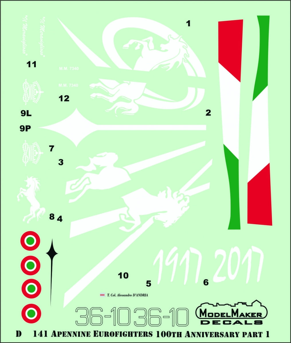 ModelMaker Decals D48141 Apennine Eurofighters Part I 1/48 – zdjęcie 2