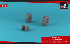 Armory Models AW72337 F-111A/B/C/D Aardvark wheels w/ weighted tires 1/72 – image 4