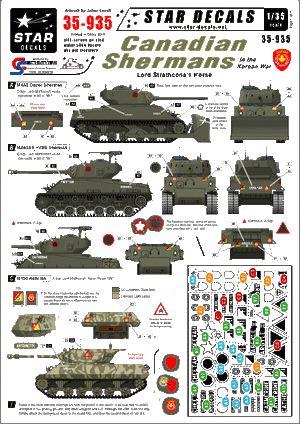 Star Decals 35-935 Canadian Shermans in the Korean War 1/35