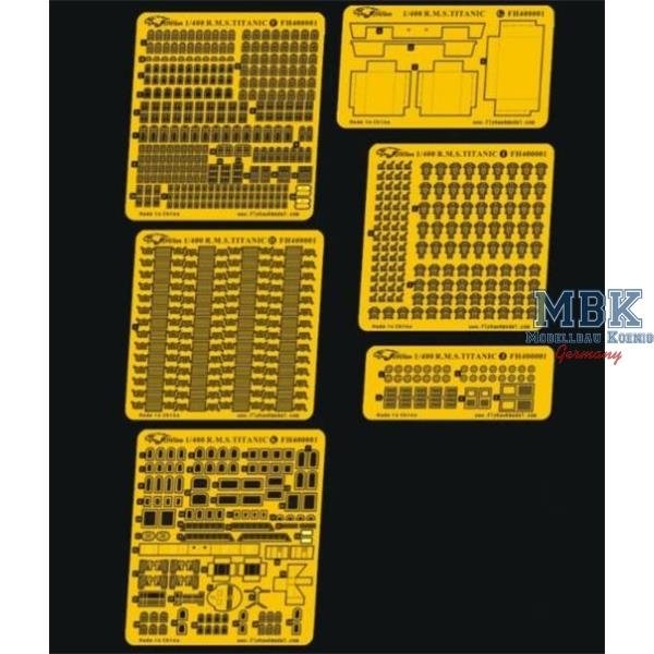 FlyHawk Model FH400001 R.M.S. TITANIC Upgrade Parts for Academy 1/400 – immagine 3