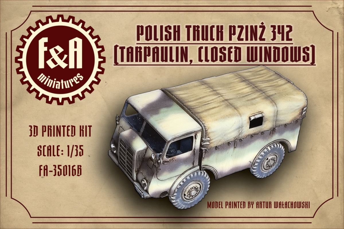 F&A Miniatures FA-35016B Pzinż 342 plandeka zamknięte okna 1/35