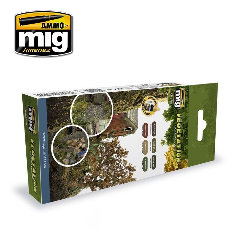 AMMO of Mig Jimenez 7176 VEGETATION DIORAMA COLORS 6x17ml – image 2