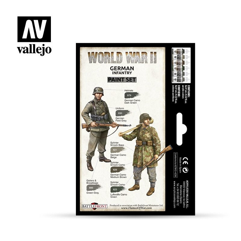 Vallejo 70206 WWII German Infantry 6x17ml – zdjęcie 2