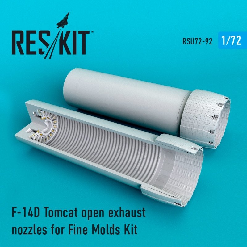 RESKIT RSU72-0092 Buses d'échappement ouvertes pour F-14D Tomcat (Fine Molds 1/72)