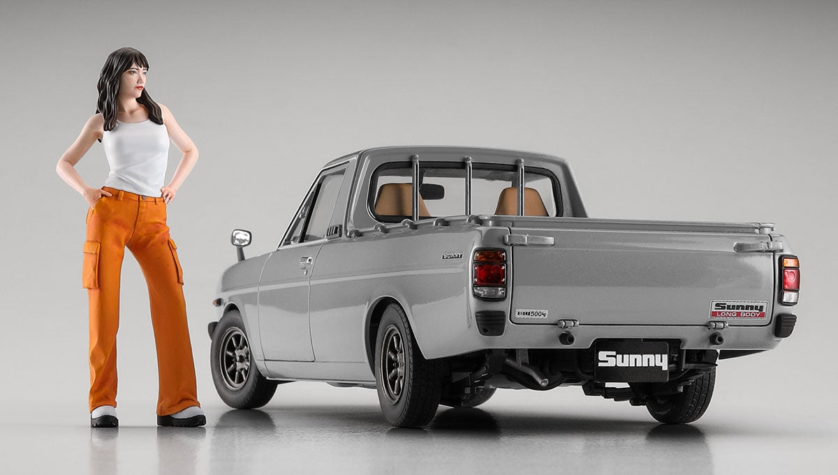 Hasegawa SP626 Datsun Sunny Truck Long Body Deluxe w/ Girl&amp;#39;s Figure 1/24 – zdjęcie 2