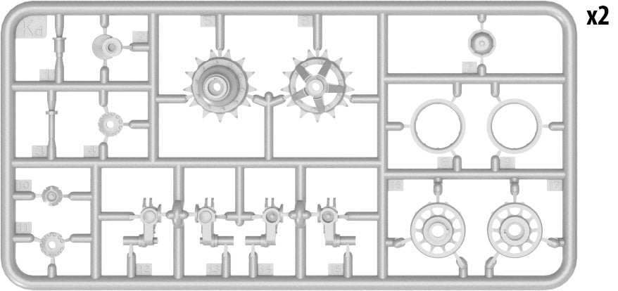 MiniArt 37060 T-62 WHEELS SET 1/35 – Bild 3