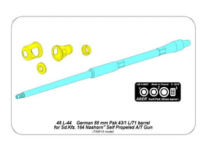 Aber 48L-44 German 88mm Pak 43/1 L/71 barrel for Sd.Kfz.164 &amp;quot;Nashorn&amp;quot; / Pak 43/1 L/71 88mm barrel for Sd.Kfz.164 &amp;quot;Nashorn&amp;quot; 1/48 – image 2