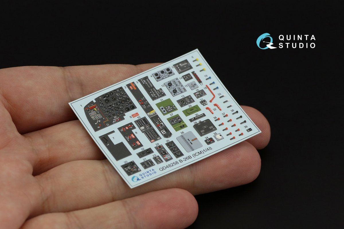 Quinta Studio QD48258 A(B)-26B 3D-Printed &amp;amp; coloured Interior on decal paper (ICM) 1/48 – zdjęcie 4