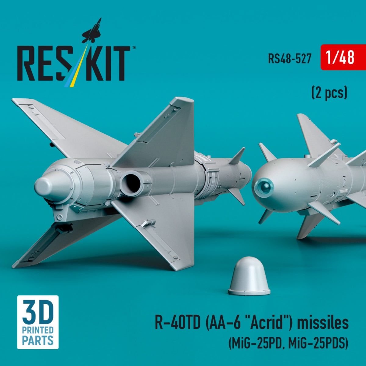 Missiles RESKIT RS48-0527 R-40TD (AA-6 « Acrid ») (2 pièces) (impression 3D) 1/48 – image 2