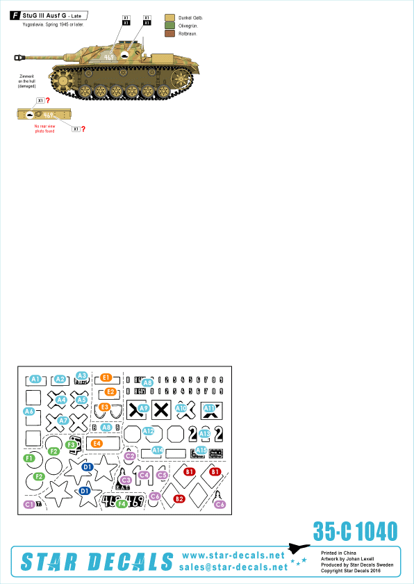 Star Decals 35-C1040 Axis/Eastern European StuG III (2) 1/35 – image 2