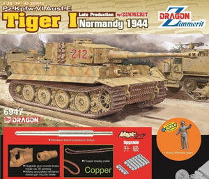 Dragon 6947 Pz.Kpfw.VI Ausf.E Tiger I Late Production w/Zimmerit (Normandy 1944) + Tiger Ace 1/35