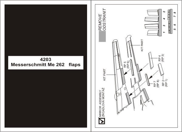 Aires 4203 Me 262A Schwalbe flaps 1/48 TAMIYA – zdjęcie 2