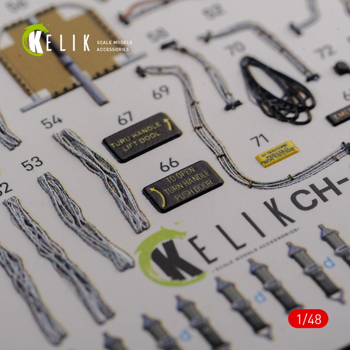KELIK K48091 CH-46E Cargo compartment interior 3D decals for Academy kit 1/48 – zdjęcie 10
