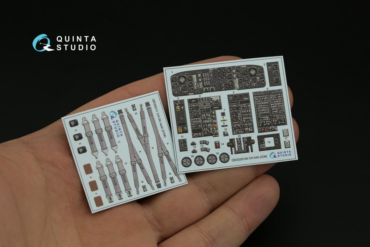 Quinta Studio QD35100 CH-54A 3D-Printed &amp;amp; coloured Interior on decal paper (ICM) 1/35 – zdjęcie 11