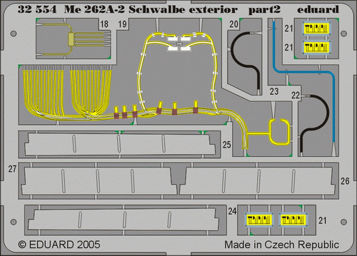 Eduard 32554 Me 262A-2 Schwalbe exterior 1/32 TRUMPETER – Bild 2