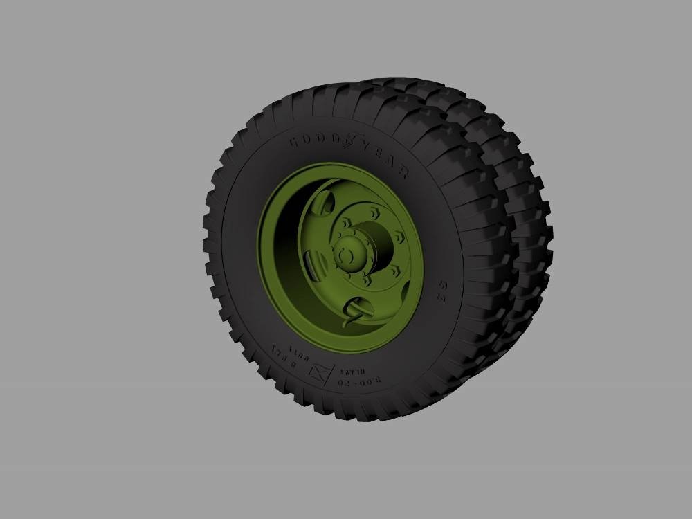 Panzer Art RE35-529 M35&amp;amp;M109 trucks road wheels (Goodyear) 1/35 – image 2