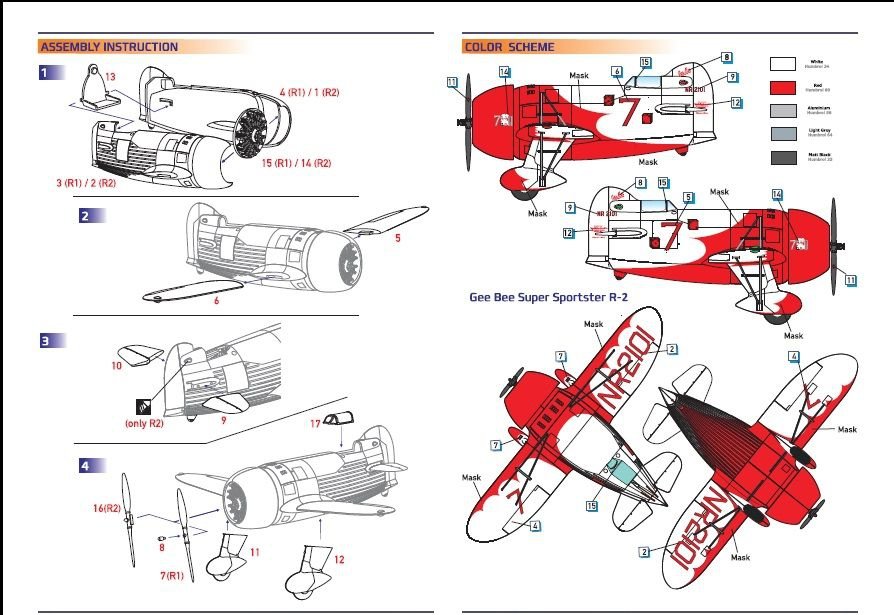 Dora Wings 14402 GeeBee Supersporster R1&amp;amp;R2 1/144 – Bild 3