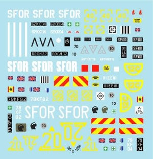 Star Decals 35-C1294 British SFOR mix. Bosnia. Challenger I Mk 3, Challenger 2, Scimitar CVR(T) and FV432 Mk 2 1/35 – zdjęcie 3