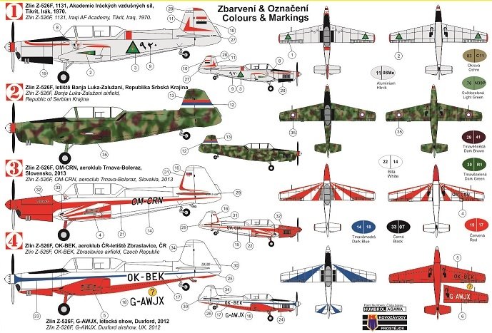 Kovozavody Prostejov KPM0155 Zlin Z-526F “Trenér” 1/72 – zdjęcie 2