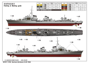 Trumpeter 05787 German Zerstorer Z-25 1944 1/700 – zdjęcie 3