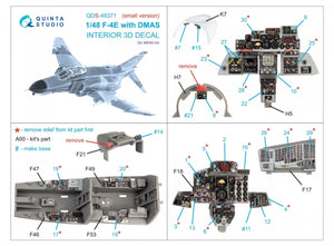 Quinta Studio QDS-48371 F-4E with DMAS 3D-Printed &amp;amp; colored Interior on decal paper (Meng) (Small version) 1/48 – image 2